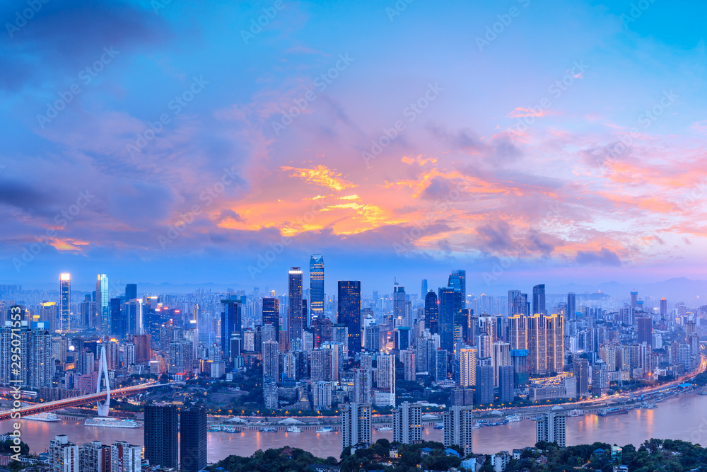 Obraz premium Architectural scenery and city skyline in Chongqing