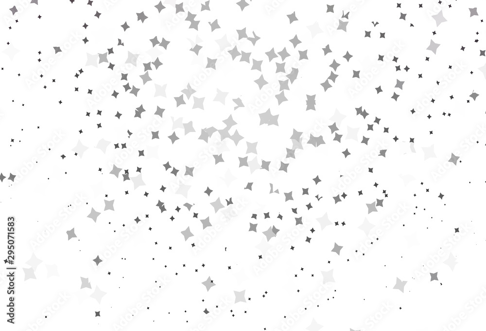 Obraz premium Light Gray vector texture with beautiful stars.