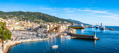old town and harbor of bastia on corsica photo