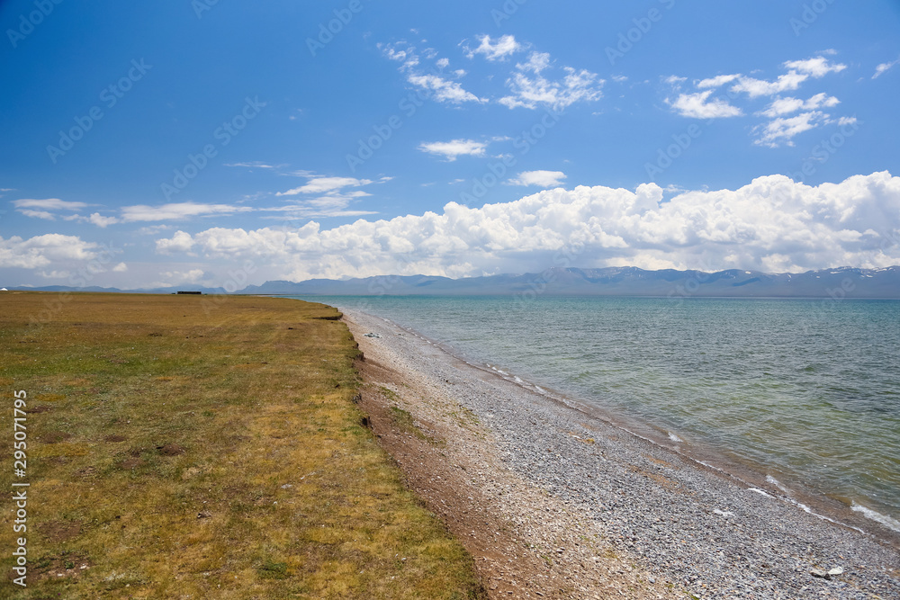 Song Kol lake in Kyrgyzstan.