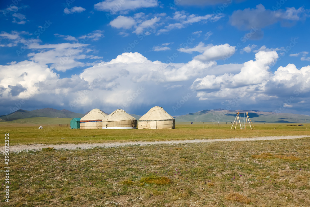 custom made wallpaper toronto digitalKyrgyz traditional yurt on a plateau near Song kol in Kyrgyzstan