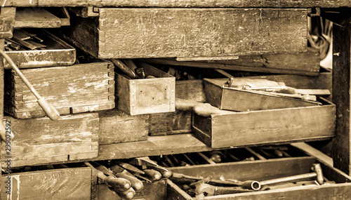 Quadro su tela old workbench