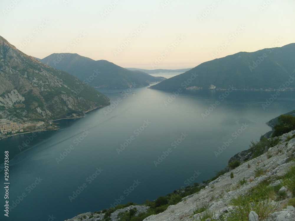 Boka Kotorska Montenegro panorama in summer