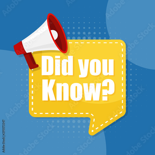 Did you know. Vector lettering vector illustration concept image icon