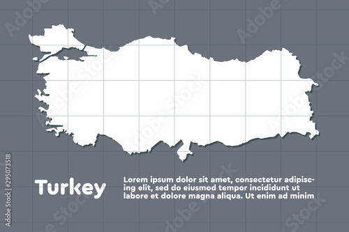 Vector Turkey country map province or distict