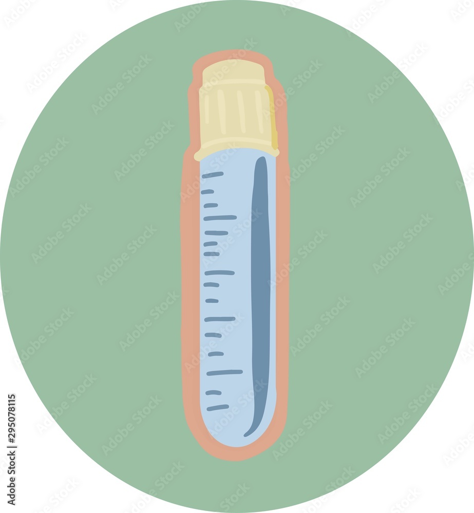 Medical test tube flat design, vector illustration Medical test tube flat design, vector illustration