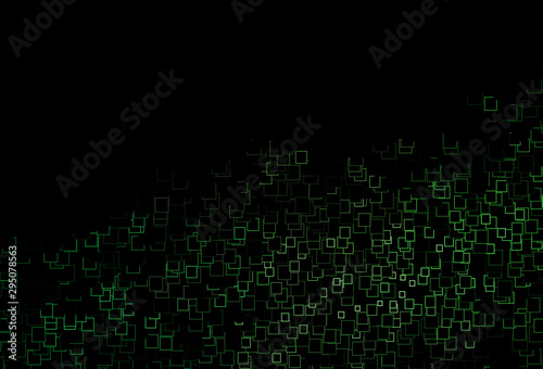 Dark Green vector texture in rectangular style. © smaria2015