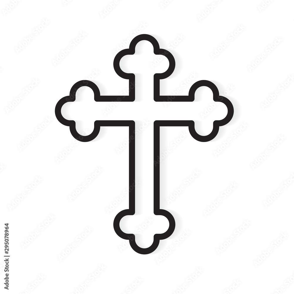 christian cross icon- vector illustration christian cross icon- vector illustration