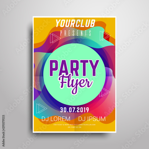 Party flyer.Abstract vertical flyer template