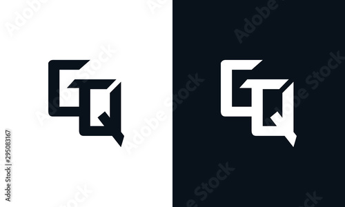 Modern abstract letter GQ logo. This logo icon incorporate with two abstract shape in the creative process.