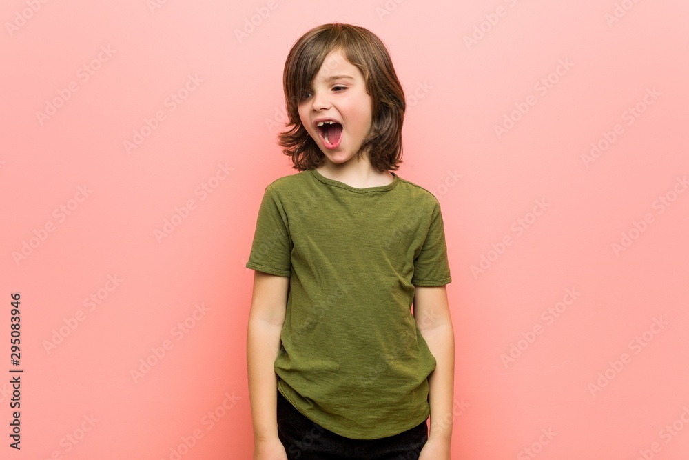 Little boy being shocked because of something she has seen. Little boy being shocked because of something she has seen.