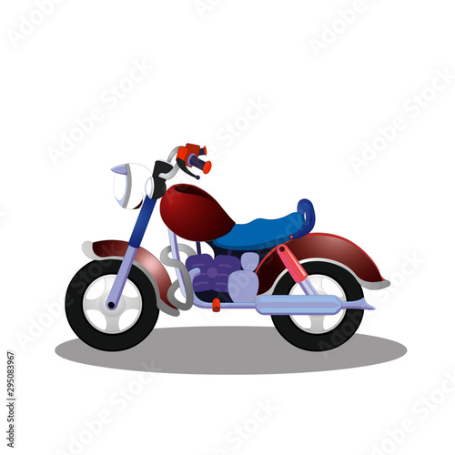 Motor Bike - Cartoon Vector Image