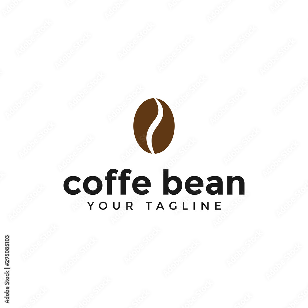 Simple Coffee Bean Logo Design Template Simple Coffee Bean Logo Design Template