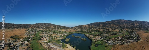 aerial view of four islands lake photo