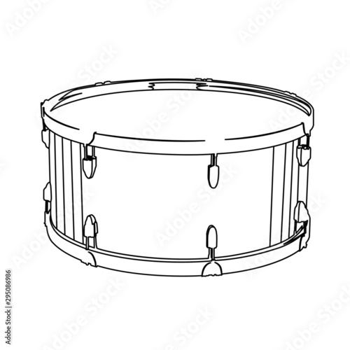 drum contour vector illustration isolated