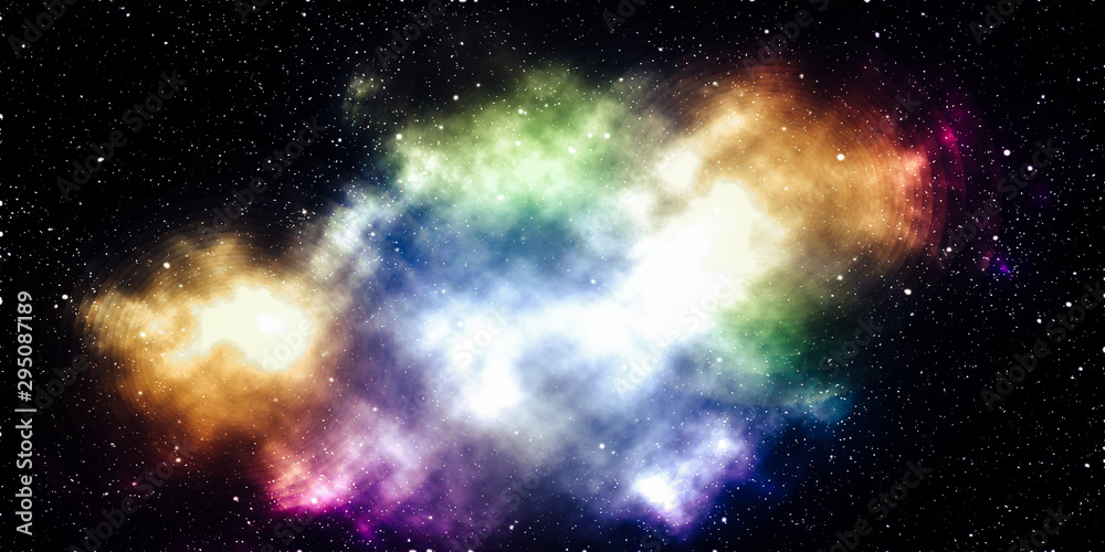 Abstract space background with galaxy