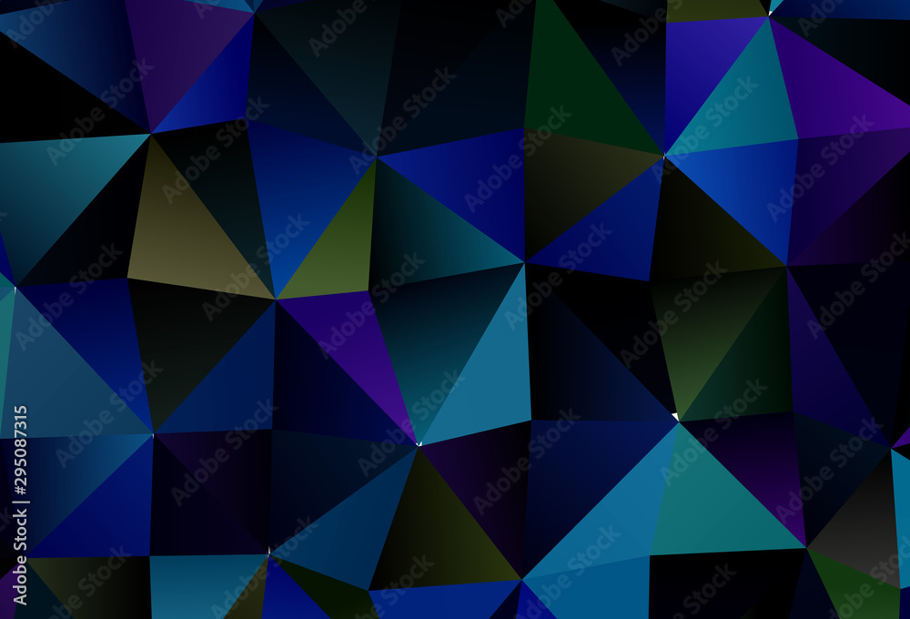 Obraz premium Dark Multicolor vector texture with triangular style.