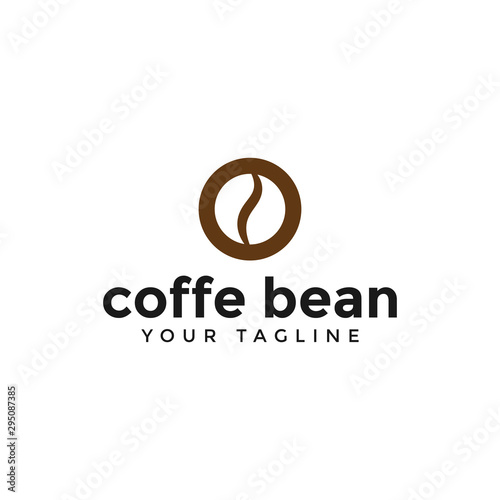 Initial Letter O Simple Coffee Bean Logo Design Template