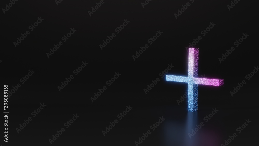 science glitter plus symbol icon 3D rendering science glitter plus symbol icon 3D rendering