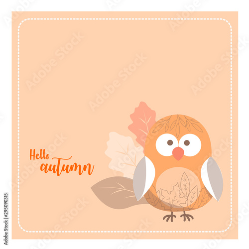 Tarjeta lechuza de otoño