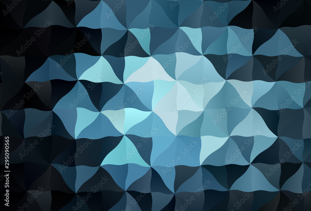 Dark BLUE vector shining triangular background. Dark BLUE vector shining triangular background.