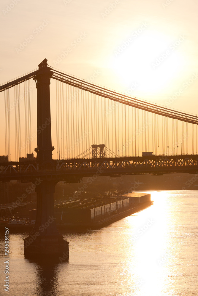 Manhattan Bridge over the East River, New York City, NY, USA