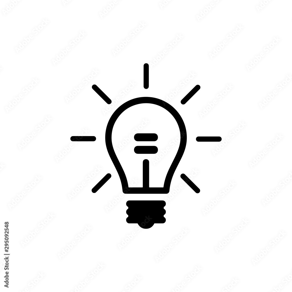 Light Bulb line icon vector, isolated on white background. Idea sign, solution, thinking concept Light Bulb line icon vector, isolated on white background. Idea sign, solution, thinking concept