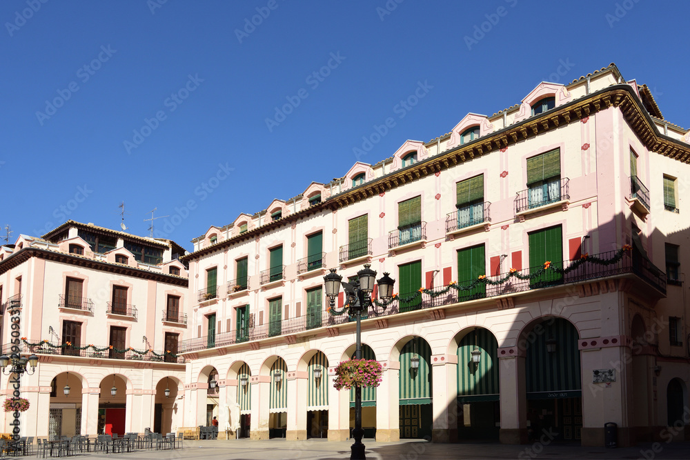 Lopez Allue square, Huesca, Aragon, Spain