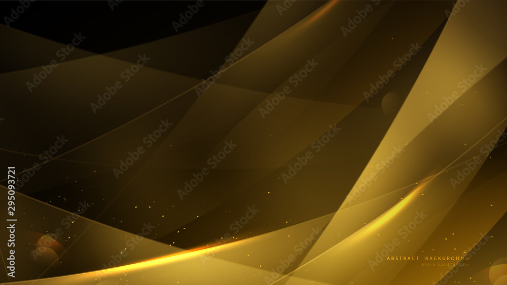 Elegant gold background with bokeh and shiny light. Bright luxury gold  abstract background design. Stock Vector | Adobe Stock