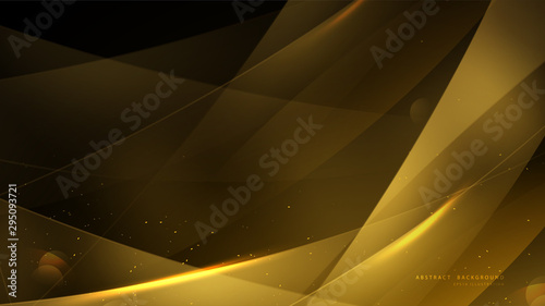 Elegant gold background with bokeh and shiny light. Bright luxury gold abstract background design.