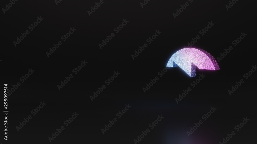 science glitter symbol of fast forward icon 3D rendering science glitter symbol of fast forward icon 3D rendering