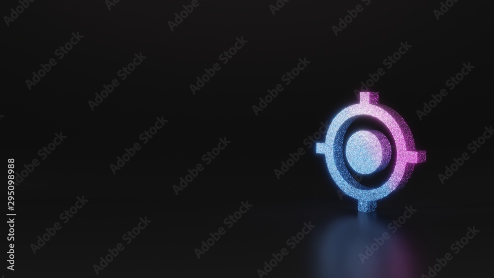 science glitter symbol of gps fixed indicator icon 3D rendering science glitter symbol of gps fixed indicator icon 3D rendering