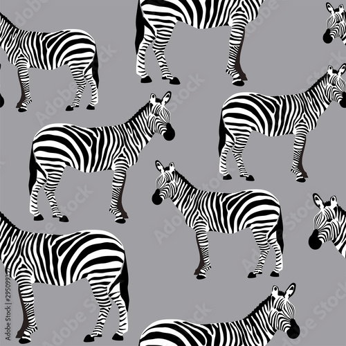 Zebras Seamless Pattern  Safari Animal Zebra Surface Pattern  Zebra Vector Repeat Pattern for Home Decor  Textile Design  Fabric Printing  Stationary  Packaging  Wall paper or Background