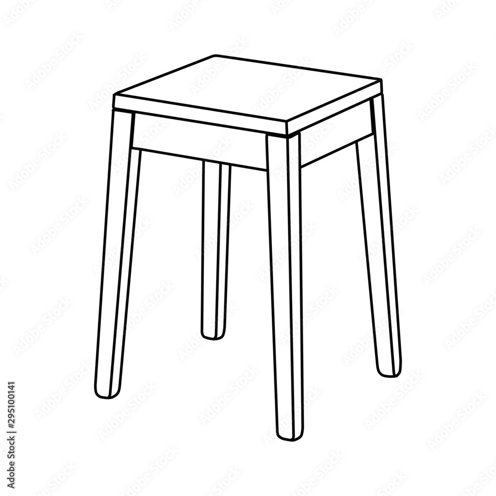 stool contour vector illustration isolated stool contour vector illustration isolated