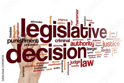 Legislative decision word cloud