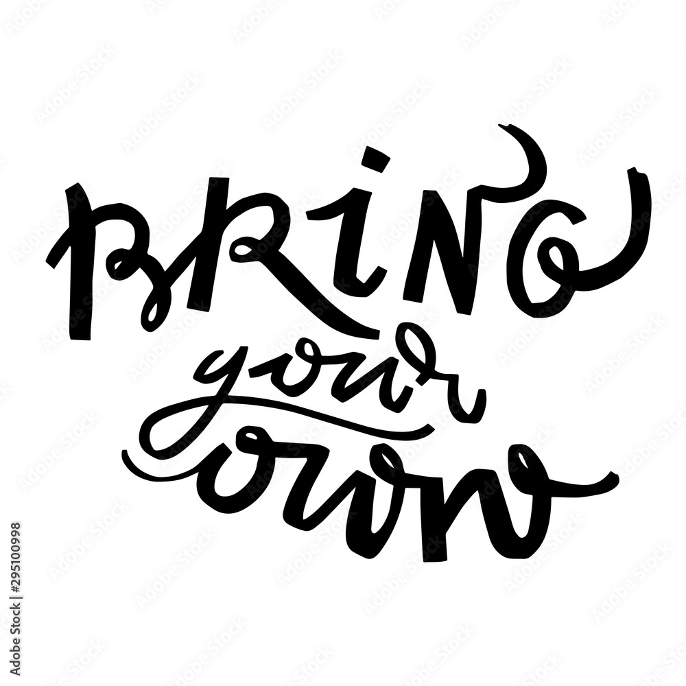 Zero waste life quote. Trendy hand drawn cute lettering in simple style. isolated Vector.