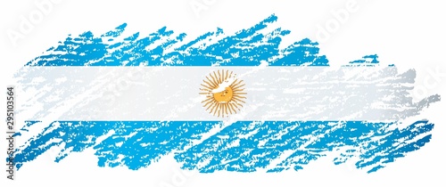 Flag of Argentina, Argentine Republic. Template for award design, an official document with the flag of Argentina and other uses. Bright, colorful vector illustration.