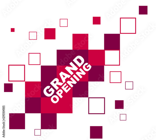 red vector banner grand opening