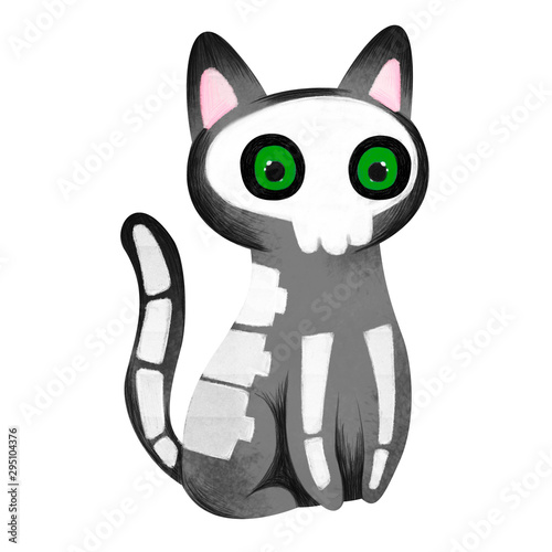 Cute halloween illustration. Hand drawn illustration