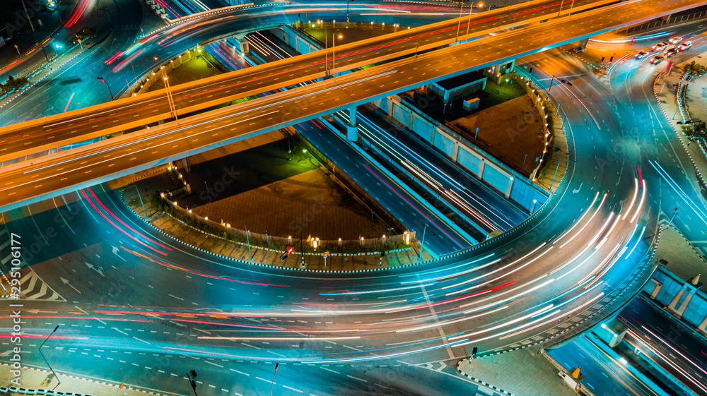 © AU USAnakul - Expressway top view, Road traffic an important infrastructure in Thailand © AU USAnakul - Expressway top view, Road traffic an important infrastructure in Thailand