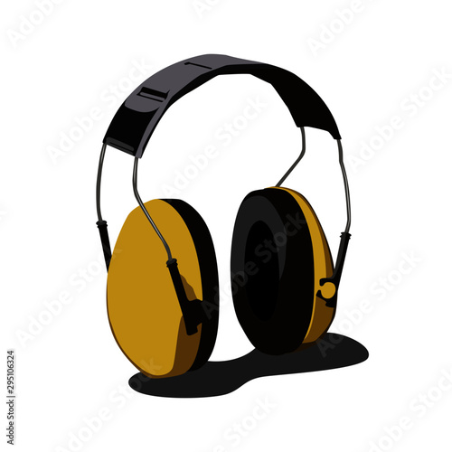  acoustic earmuffs vector illustration isolated