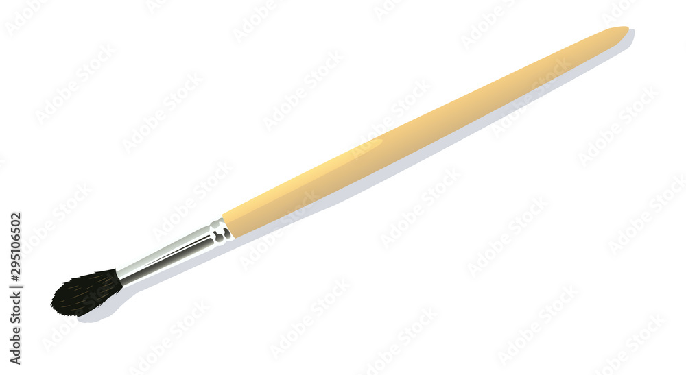 paintbrush realistic realistic vector illustration paintbrush realistic realistic vector illustration