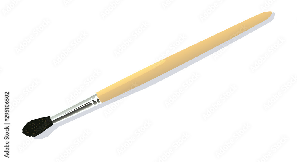 paintbrush realistic realistic vector illustration