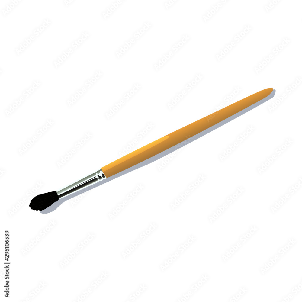 paintbrush realistic realistic vector illustration