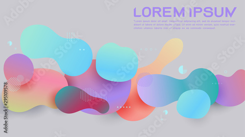 Abstract modern geometric background. Fluid shapes composition, banner for replace text. Vector illustration