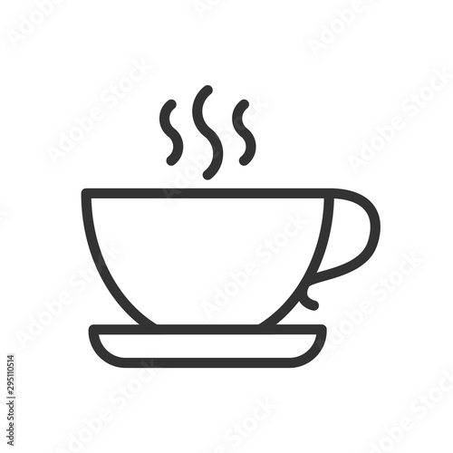 cup of coffee or tea outline ui web icon. haze cup vector icon for web, mobile and user interface design isolated on white background