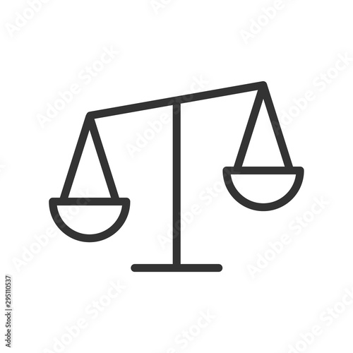 scales outline ui web icon. balance scales vector icon for web, mobile and user interface design isolated on white background