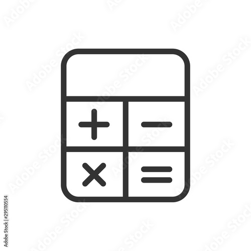 calculator outline ui web icon. calculator vector icon for web, mobile and user interface design isolated on white background