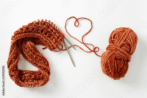 Knitting project in progress
