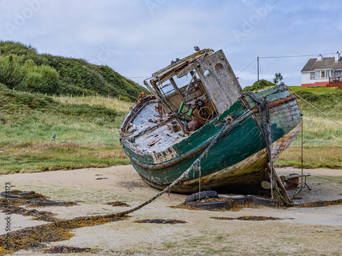 Fotografie, Obraz Fishing boat wreck Star of the Sea beached on Cruit Island, Wild Atlantic Way, C